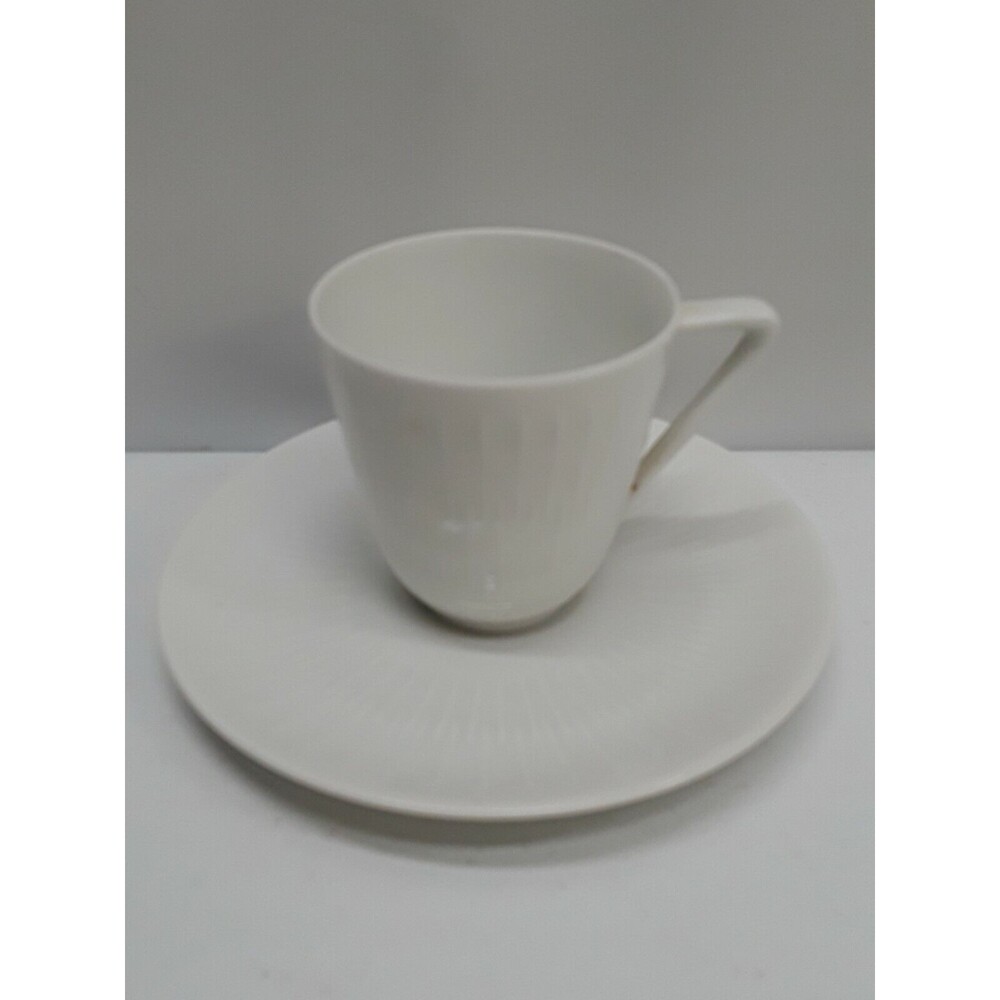 Vtg Hutschenreuther Selb LHS Bavaria Germany APART Demitasse Cup Saucer White